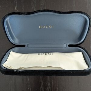 Gucci Black Velvet Glasses Case